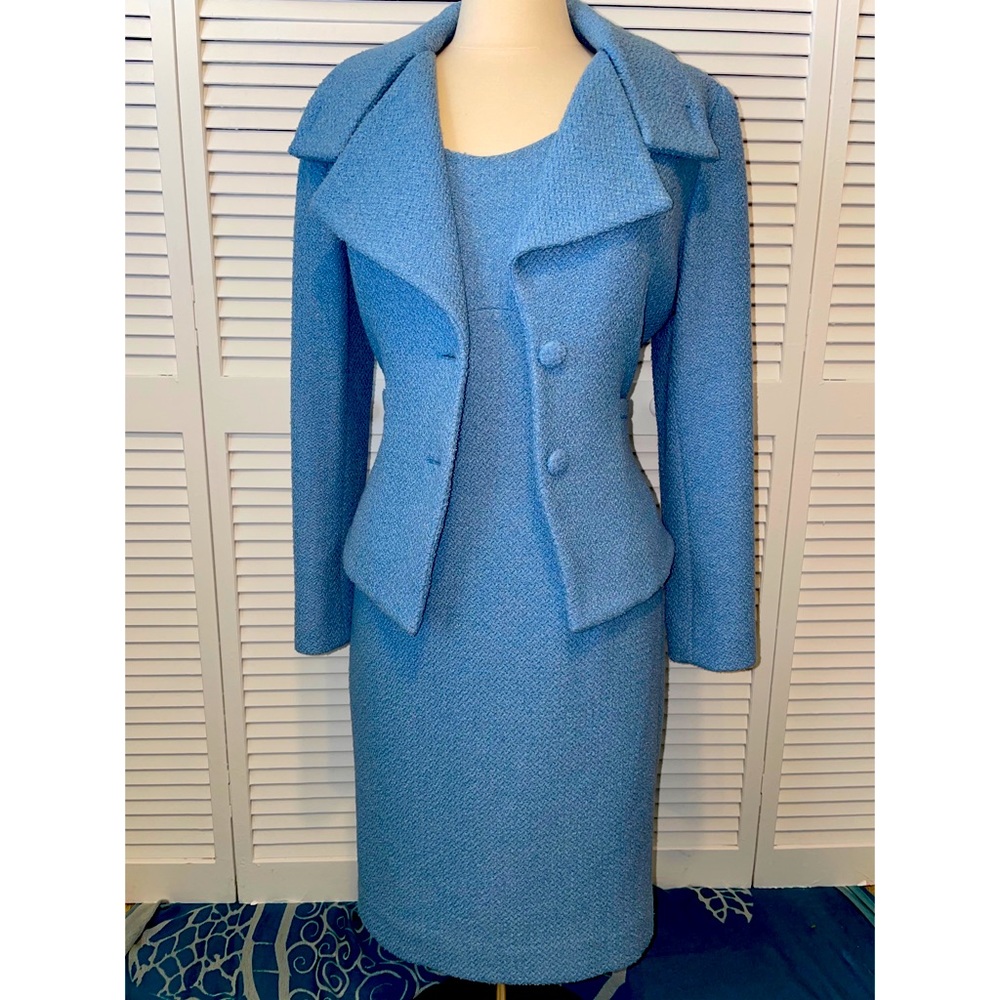 Baby Blue Sheath Dress And Blazer, Sz6